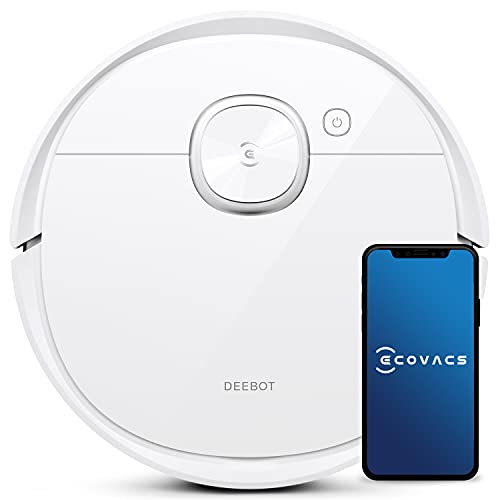 ECOVACS DEEBOT T9 Robot Aspirador con función de Limpieza (Potencia 3000Pa y mopa vibratoria, refresco de área, navegación láser, detección de Objetos con AI, aplicación 3D, batería de 175 min)