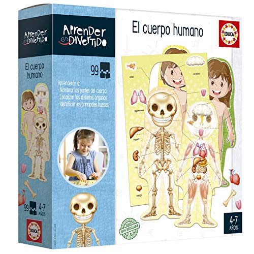 Educa - Aprendo Aprender es Divertido el Cuerpo Humano. Juego Educativo para niños. A Partir de 4 años (18701)