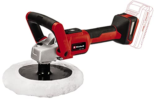 Einhell Máquina pulidora lijadora con batería CE-CP 18/180 Li E-Solo Power X-Change (18 V, iones de litio, Ø180 mm, incl. capuchas de pulido adicionales + papel de lijasin, sin batería ni cargador)