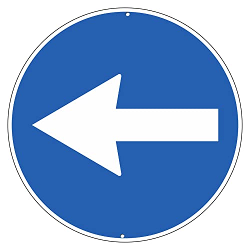flecha, señal vial redonda de aluminio para exterior de 3 mm de espesor Ø 30 (flecha)