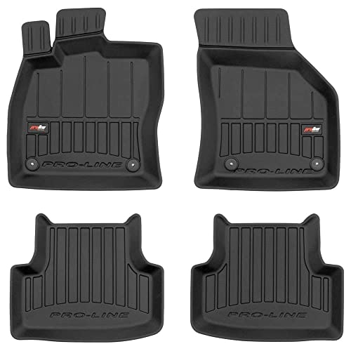Frogum Alfombrillas de Goma 3D Pro-Line compatible con Seat Leon III Desde 2012 / compatible con VW Golf VII 2012-2019 / compatible conT-Roc Desde 2017