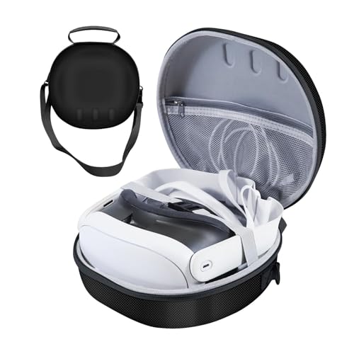 Funda de Transporte Compatible para Meta Quest 3 | Estuche para Auriculares y Controladores táctiles Juegos VR | Accesorios Protectora Dura de Gran Espacio VR para Viajes y Almacenamiento en el hogar