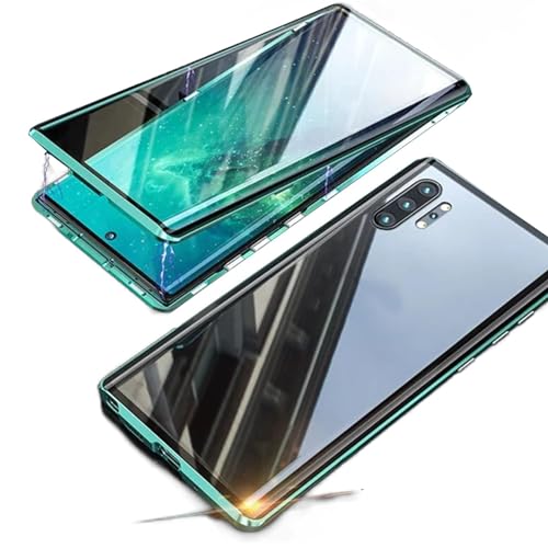 Funda magnética de vidrio templado de doble cara para Samsung, protección completa de 360°, lente magnética de metal, funda de teléfono para Samsung S23 S22 S21 Ultra (para Samsung S20FE, verde)