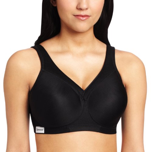 Glamorise Women's Sports - Sujetador Deportivo para Mujer, Color Negro, Talla UK 42 E