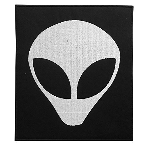Grey Alien - bordado parche, 8 X 8 cm