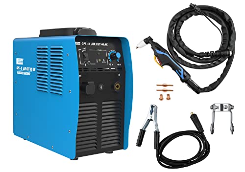 Güde Cortador de plasma GPS-K Aircut 40 AK (cortador de plasma, compresor integrado, corte de metal hasta 12 mm de grosor, antorcha de corte de 2,5 m con guía de rodillos)