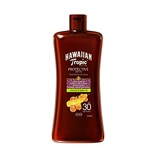 Hawaiian Tropic - Aceite Bronceador SPF 30 - Aceite seco en formato spray - Fragancia Coconut - 100ml