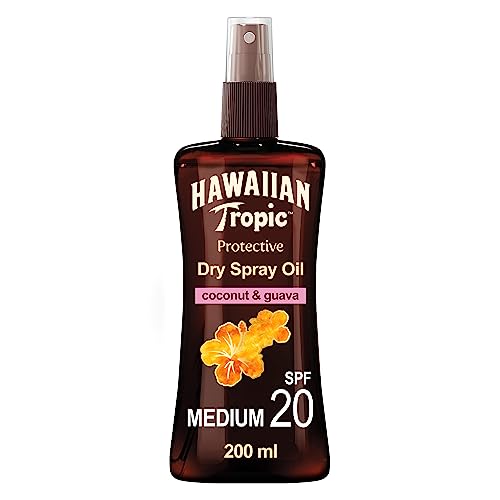 Hawaiian Tropic Aceite protector en aerosol seco LSF 20, 200 ml, paquete 1er (1 x 200 ml)