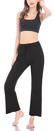 Hoerev - Pantalones para Mujer, Color Negro, Talla Large