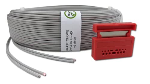 Homefibre GHV 4002 G-40 CUT Gigabit - Cable de red POF (Polímero óptico), 40 m con cúter, gris