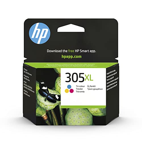 HP 305XL 3YM63AE - Cartucho de Tinta de Alta Capacidad, Compatible con Impresoras de Inyección de Tinta HP Deskjet Series 2700, 4200, Envy Series 6020, 6030, 6400, 6430, Tricolor