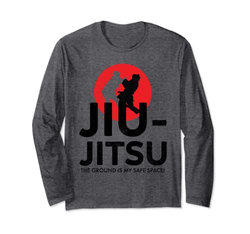 Jiu Jitsu tierra es mi espacio seguro BJJ artes marciales Jiu Jitsu tierra es mi espacio seguro MMA Manga Larga