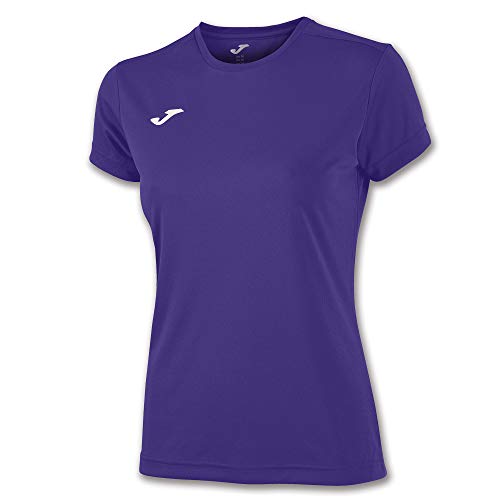 Joma Combi Woman M/C Camiseta Deportiva para Mujer de Manga Corta y Cuello Redondo, Morado (Purple), XL