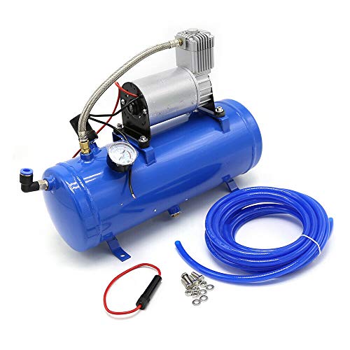 kangten Compresor de aire, 12 V, 150 psi, compresor de aire comprimido profesional, con depósito de 6 litros, compresor de aire compacto para neumáticos de bocina de aire