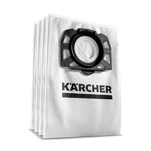 Kärcher Kit de Bolsas de Filtro de Fieltro Originales KFI 487, 4 Unidades, Doble Capa, Extremadamente Resistentes, Robustas, para Aspiradores en Seco y Húmedo WD (2.863-006.0)