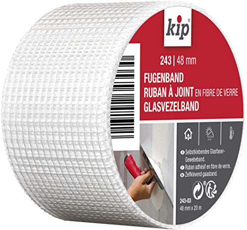 kip Tape 243-03 - Cinta de sellado de fibra de vidrio para encolar juntas, 48 mm x 20 m