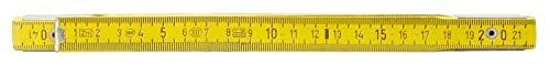 KS Tools 300.0060 Regla plegable de madera, amarilla, 2 m