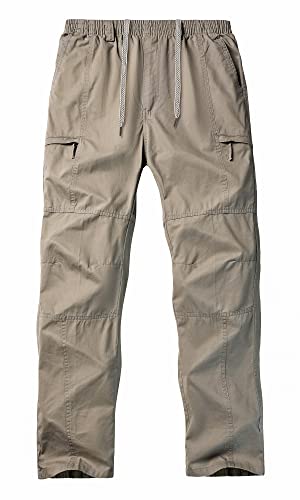 KTWOLEN Cargo Pantalones para Hombre Holgados Pantalones de algodón para Exteriores Hombres Pantalones tácticos de Combate con Muchos Bolsillos