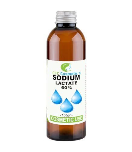 Lactato de sodio 60% (Sodium lactate 60%) - 100 gr (Botella 3/4 llena) - Uso Para jabones en barra, ayuda a producir una barra más dura que dura más | Un gran aditivo en formulaciones cosméticas