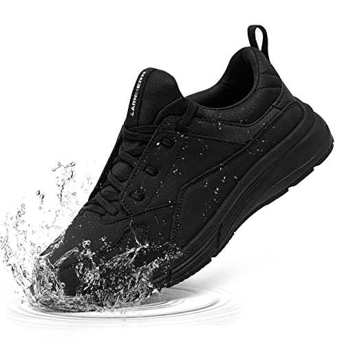 LARNMERN Zapatos Antideslizantes Hombre Zapatos de Cocina Hombre Zapatos Hosteleria Impermeable Zapatillas Antideslizante Cocina Camarero Sanitario,negro/42 EU