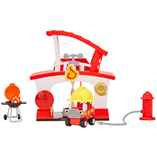 Little Tikes Let's Go Cozy Coupe Estación de Bomberos - Incluye un camión de bomberos, un sombrero, una parrilla para barbacoa y una boca de incendios - Edad: 3+ años