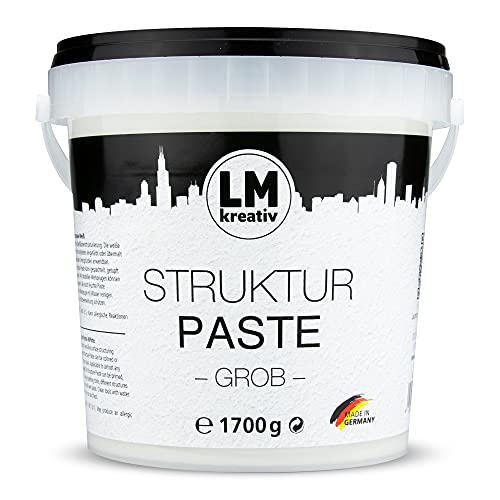 LM-Kreativ - Pasta estructurada gruesa (1,7 kg, en cubo), color blanco natural