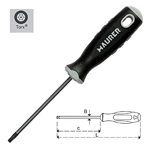 MAURER - Destornillador Torx Inviolable 20 x 100 mm.