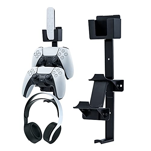 Mcbazel Soporte de Pared para Controlador de Juegos Dual, Soporte de Suspensión de Montaje en Pared para Controlador Universal y Auriculares para PS5 / PS4 / Xbox One/NS Switch