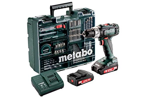 metabo 602317870 Taladradora de Percusión de Batería, 18 V, Negro/Verde