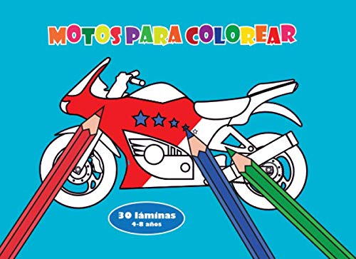Motos para colorear: 30 láminas de motos para colorear