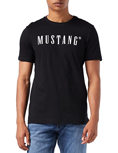 Mustang Hombre Alex C Logo Tee 1013221 Camiseta, Negro, 4XL