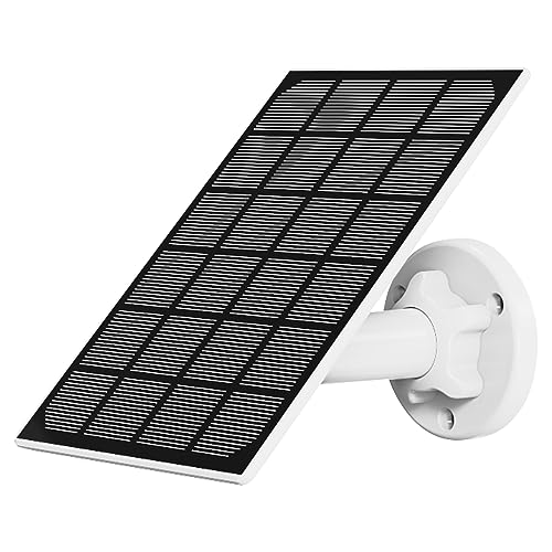 NIVIAN-Panel Solar para cámaras IP de Seguridad y vigilancia con bateria -Compatible Ezviz C3A y BC1C-Apta para Exterior IP65- Conector MicroUSB- DC 5V 3W- Cable 3 Metros (1)