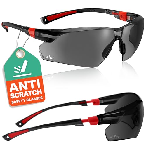 NoCry 506U Safety Sunglasses, Tinted, Black&Red
