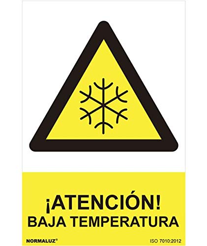 NORMALUZ SEÑAL PELIGRO ATENCION BAJA TEMPERATURA (PVC 0.7MM) 30X40CM