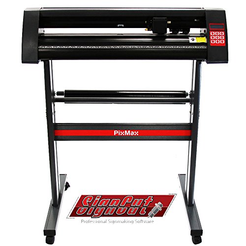 PixMax Plotter de Corte de Vinilo 72cm Cortador Cortadora de Vinilo con Software SignCut Pro,3 Hojas Roland,Funda Protectora+Bolígrafo con Soporte para Dibujar Gratis Compatible con Microsoft Windows