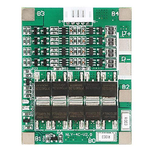 Placa de protecci¨®n de bater¨ªa de litio 4S 50 A, placa BMS adecuada para 3,7 V de la serie 4 de ion de litio.