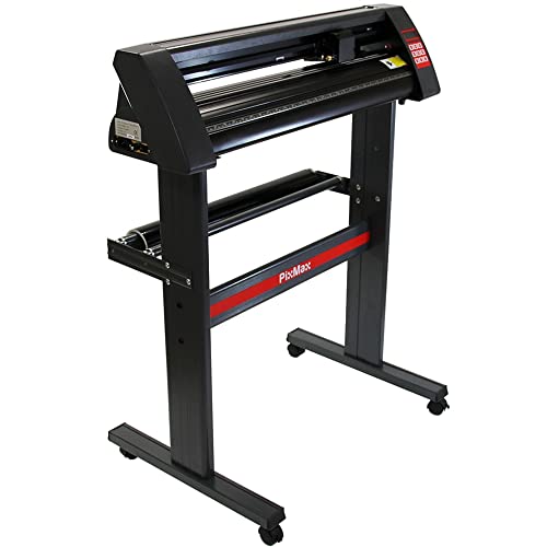 Plotter de Corte de Vinilo Luz Guía LED de 720 con Software SignCut Pro Máquina de Fabricación de Etiquetas de Signos con Ojo Óptico Guía láser, Soporte y Cubierta Protectora