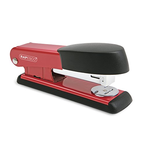 Rapesco R53500R2 Bowfin Grapadora Metálica, 25 Hojas de Capacidad, Usa Grapas 26 y 24/6 mm, Rojo