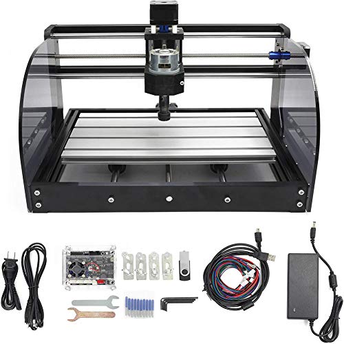 RATTMMOTOR Máquina de grabado CNC 3018 Pro Max, 420 x 350 x 270 mm, 3 ejes GRBL, control ER11 para tallado de madera de PVC PCB DIY Engraver Fresadora