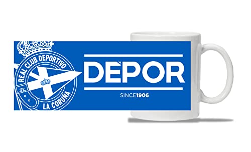 RC Deportivo De La Coruña Taza Escudo Blanco Grande