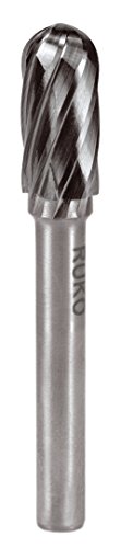 Ruko 116020A - Fresas metal duro para aluminio forma C - WRC semiesférica (6 x 56 mm)