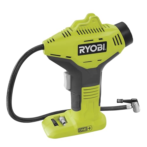 RYOBI - Inflador Desinflador Portátil y Rápido a Batería 18V ONE+ para Productos Hinchables - Incluye 1 Punta Infladora para Válvula de Apriete (sin Batería ni Cargador) - R18PI-0