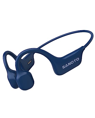 SANOTO Auriculares Conduccion Osea Open Ear Bluetooth 5.0 Inalambricos s y Resistentes al Sudor. Auriculares IPX7 Impermeable Deportivos Adecuados para Correr Fitness