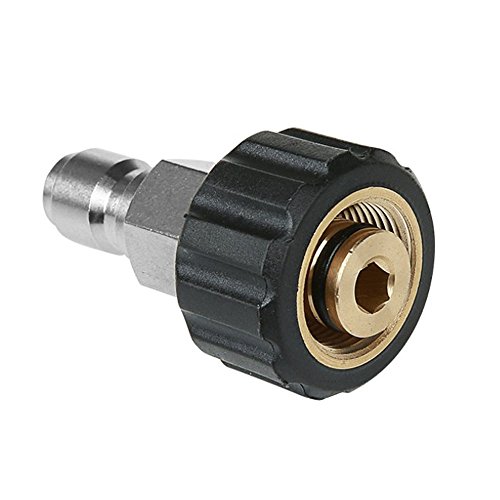 SARITE Conector de Lavadora de Alta presión, Rosca M22 a 3/8', Pasador Interior de 14 mm, Conector rápido, Rosca Interna de latón, Piezas de conexión de Tubo de manguera/70