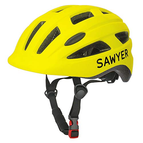 Sawyer Bikes - Casco Infantil Ajustable - Niños 2 a 10 Años (Amarillo)