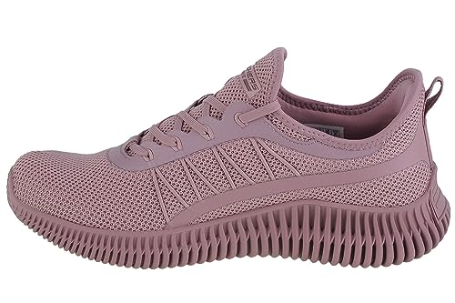 Skechers Bobs Geo New Aesthetics, Zapatos deportivos Mujer, Rose Knit/ Synthetic Trim, 40 EU