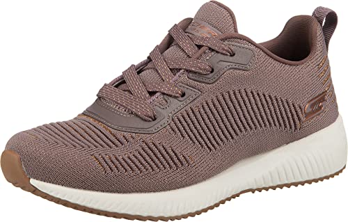 Skechers Bobs Squad Glam League, Zapatillas Mujer, Mauve Engineered Knit Rose Gold Trim, 42 EU