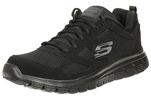 Skechers Burns 52635-bbk, Zapatillas Hombre, Negro (Black 52635 BBK), 46 EU