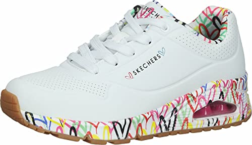 Skechers Uno Loving Love, Zapatillas Mujer, White Multicolor, 37 EU