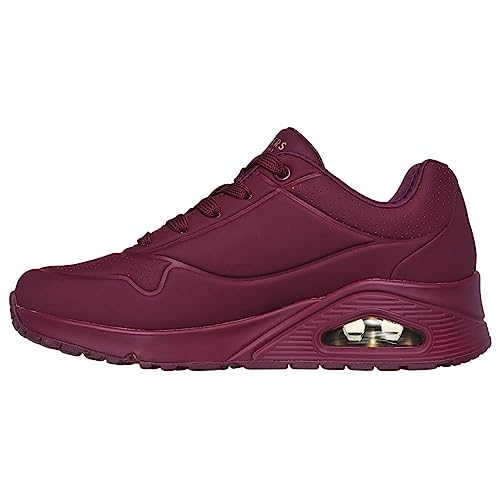 Skechers Uno Stand On Air, Zapatillas Mujer, Plum Durabuck Mesh, 38 EU